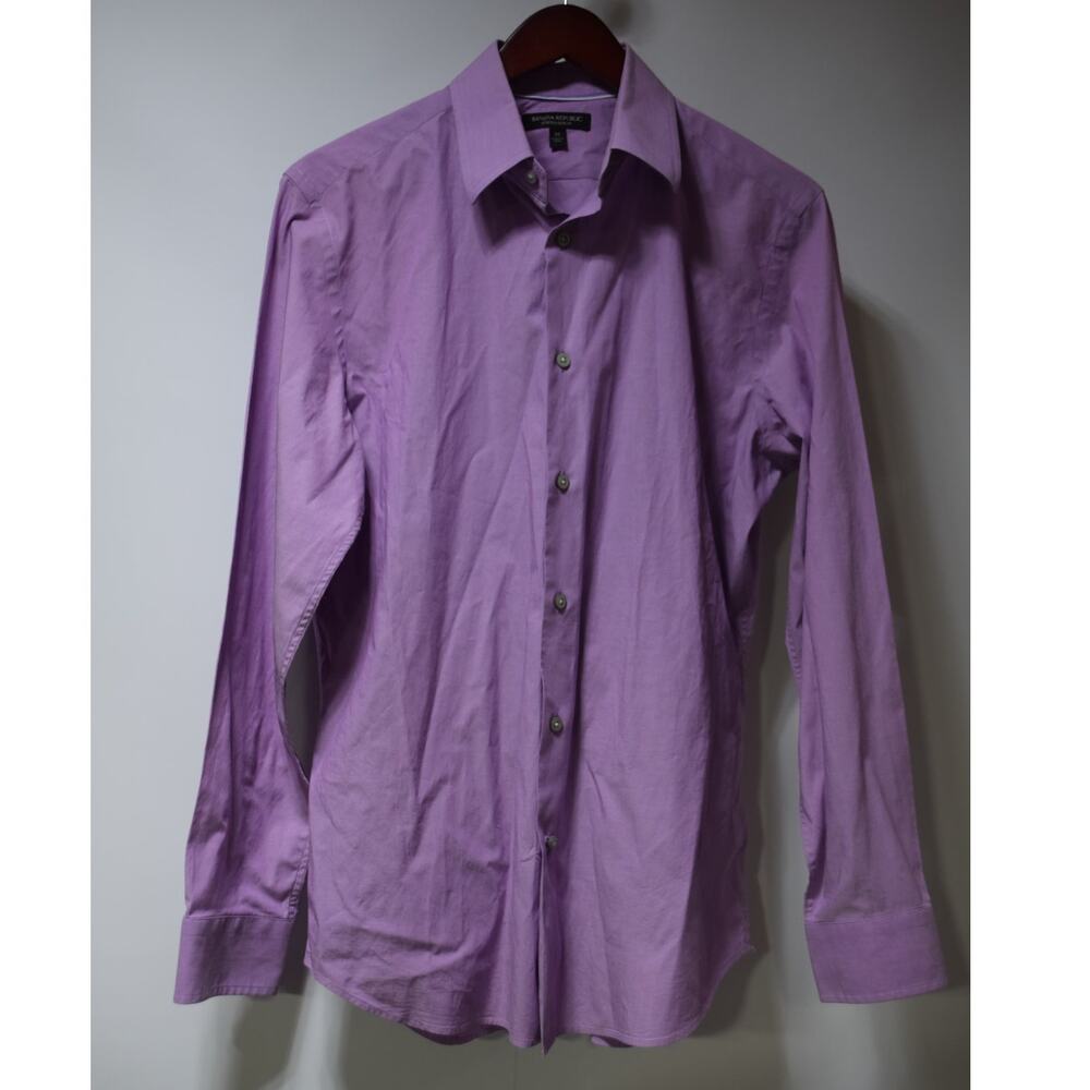 Banana Republic Purple Stretch Slim Fit Button Down Shirt Size Medium